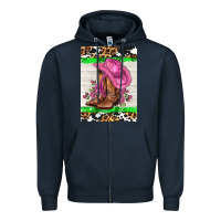 Navy cowgitl hat and roses Zipper Hoodie - AdoDesignShop