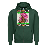 Sports Green cowgitl hat and roses Zipper Hoodie - AdoDesignShop