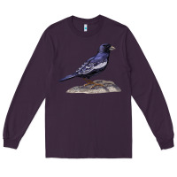 Plum Lark Bunting Colorado State Bird Long Sleeve Tee - RanaPortraitStore