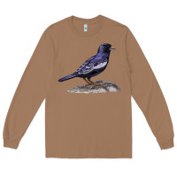 Toasted Coconut Lark Bunting Colorado State Bird Long Sleeve Tee - RanaPortraitStore