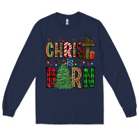Navy christ is born Long Sleeve Tee - FaDigitalArtStudio