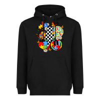 Black retro autism awareness Heavyweight Hoodie - JahusDesignShop