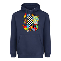 Navy retro autism awareness Heavyweight Hoodie - JahusDesignShop