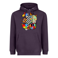 Plum retro autism awareness Heavyweight Hoodie - JahusDesignShop