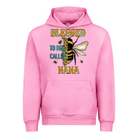 Fuchsia Pink Blessed To Bee Nana Urban Hoodie - JahusDesignShop