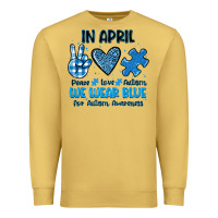 Antique Gold in april we wear blue Premium Sweatshirt - JahusDesignShop
