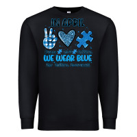 Black in april we wear blue Premium Sweatshirt - JahusDesignShop