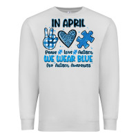 Dove Grey in april we wear blue Premium Sweatshirt - JahusDesignShop