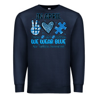 Navy in april we wear blue Premium Sweatshirt - JahusDesignShop