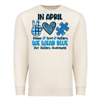 Sandshell in april we wear blue Premium Sweatshirt - JahusDesignShop