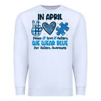 White in april we wear blue Premium Sweatshirt - JahusDesignShop