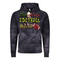 Cloud Black eat sleep football repeat Vintage Hoodie - BundleAndBundleShop