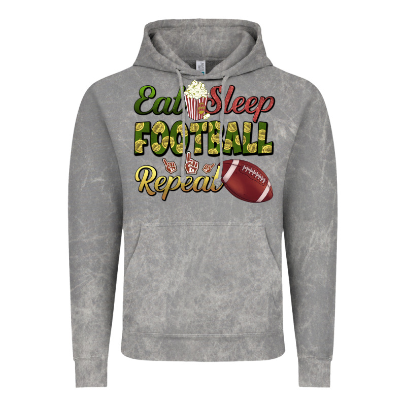 Eat Sleep Football Repeat Vintage Hoodie by BundleAndBundleShop | Teevron