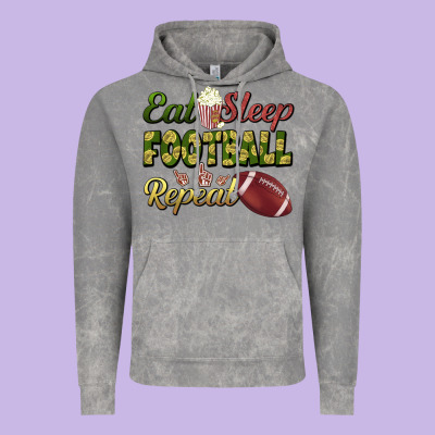 Eat Sleep Football Repeat Vintage Hoodie Designed By Bundleandbundleshop