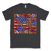 Smoke American flag and star leopard Classic Tee - Artiststas