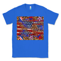 True Royal American flag and star leopard Classic Tee - Artiststas