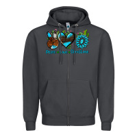 Smoke peace love  gemstone Zipper Hoodie - AdoDesignShop