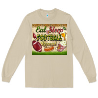 Mushroom eat sleep football repeat tumbler Long Sleeve Tee - BundleAndBundleShop