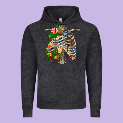 Sorta Merry Sorta Scary Chest Vintage Hoodie Designed By Fadigitalartstudio