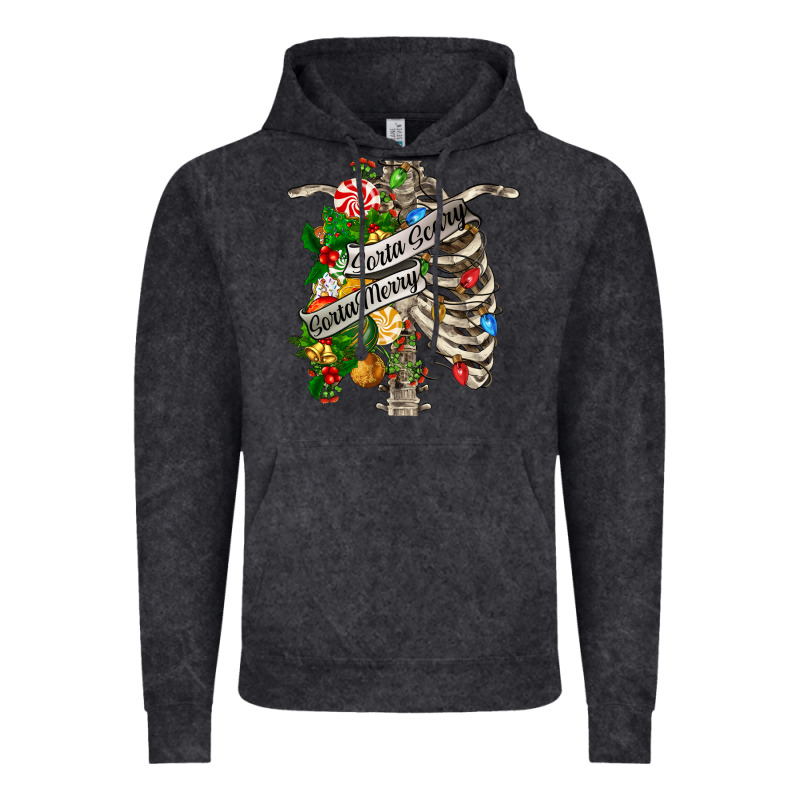 Sorta Merry Sorta Scary Chest Vintage Hoodie by FaDigitalArtStudio | Teevron