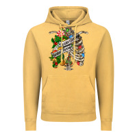 Vintage Mustard sorta merry sorta scary chest Vintage Hoodie - FaDigitalArtStudio