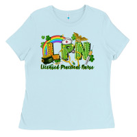 Baby Blue LPN Licensed Practical Nurse St. Patrick's Day Ladies Tee - CowGirlArtShop