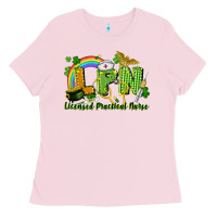 Bubblegum Pink LPN Licensed Practical Nurse St. Patrick's Day Ladies Tee - CowGirlArtShop