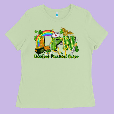 Lpn Licensed Practical Nurse St. Patrick's Day Ladies Tee Designed By Cowgirlartshop