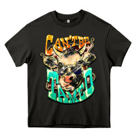 Asphalt Can't be tamed cow Heavy Core Tee - HowdyJamesFarm