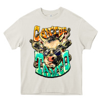 Cream Can't be tamed cow Heavy Core Tee - HowdyJamesFarm