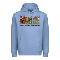 Colony Blue Peace Love White Tailed Buck Deer Premium Hoodie - LillyAllenDesigns