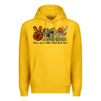 Lemon Peace Love White Tailed Buck Deer Premium Hoodie - LillyAllenDesigns