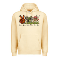 Pina Colada Peace Love White Tailed Buck Deer Premium Hoodie - LillyAllenDesigns