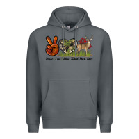 Rock Peace Love White Tailed Buck Deer Premium Hoodie - LillyAllenDesigns