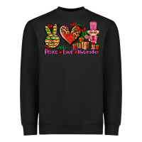 Black peace love nutcraker Heavyweight Sweatshirt - AdoDesignShop