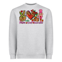 Heather Grey peace love nutcraker Heavyweight Sweatshirt - AdoDesignShop