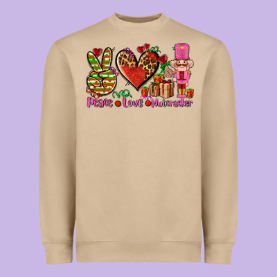 Peace Love Nutcraker Heavyweight Sweatshirt Designed By Adodesignshop