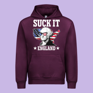 Funny George Washington Suck It England Urban Hoodie Designed By Designefamous