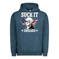 Pigment Midnight Navy funny george washington suck it england Urban Hoodie - DesigneFamous