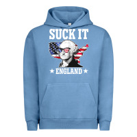 Pigment Pebble Blue funny george washington suck it england Urban Hoodie - DesigneFamous