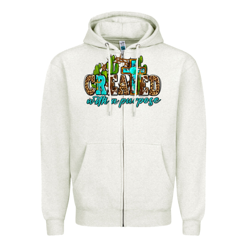 Created With A Purpose Zipper Hoodie by AdoDesignShop | Teevron