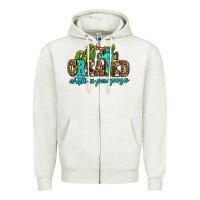 Oatmeal Heather created with a purpose Zipper Hoodie - AdoDesignShop