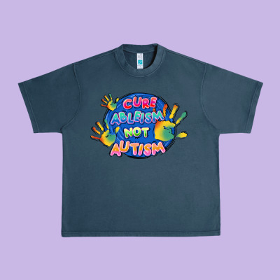 Cure Ableism Not Autism Urban Heavy Tee Designed By Fadigitalartstudio