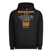 Pigment Black anesthesiologist by day worlds best dad by night fathers day Urban Hoodie - linhVisuals