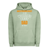 Pigment Oil Green anesthesiologist by day worlds best dad by night fathers day Urban Hoodie - linhVisuals