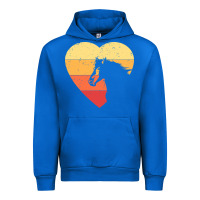 Cobalt Vintage Heart Horse Equestrian | Horse lover Urban Hoodie - linhVisuals