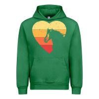 Emerald Vintage Heart Horse Equestrian | Horse lover Urban Hoodie - linhVisuals