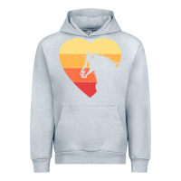 Heather Grey Vintage Heart Horse Equestrian | Horse lover Urban Hoodie - linhVisuals