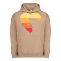 Pigment Burro Vintage Heart Horse Equestrian | Horse lover Urban Hoodie - linhVisuals