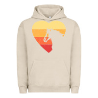 Pigment French Oak Vintage Heart Horse Equestrian | Horse lover Urban Hoodie - linhVisuals